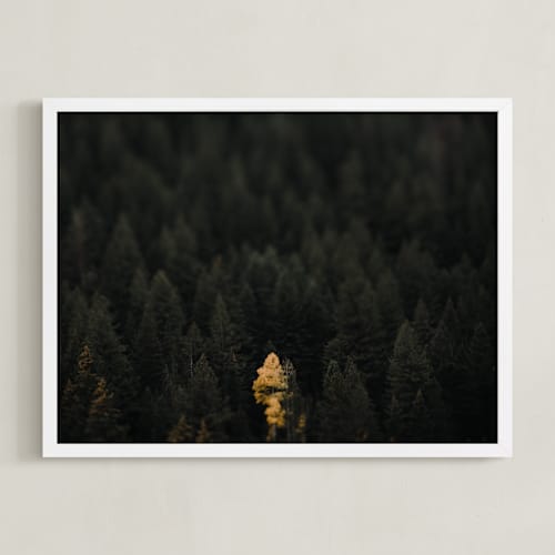 This is a blue green art with standard by Jacob Loafman called the lone wolf