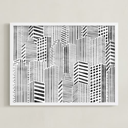 This is a monochrome art with standard by Daniela called linear city