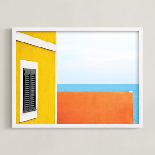 This is a sky blue art with standard by Massimiliano Massimo Borelli called horizons ii