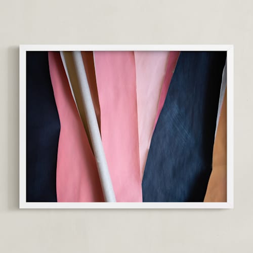 This is a bubblegum pink art with standard by cyrille gulassa called future stripes