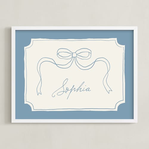 This is a denim personalized art for kids with standard by Kelly Watkins called simple and sweet