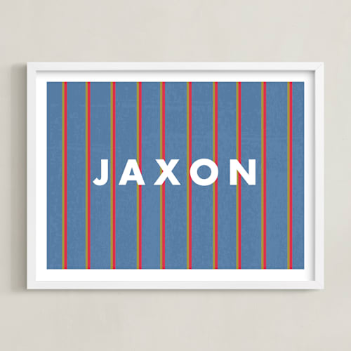 This is a blue personalized art for kids with standard by AK Graphics called classic prep