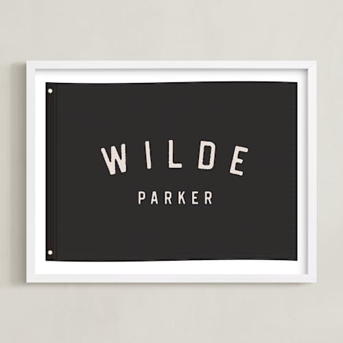 This is a noir personalized art for kids with standard by taylorVdesign called name flag