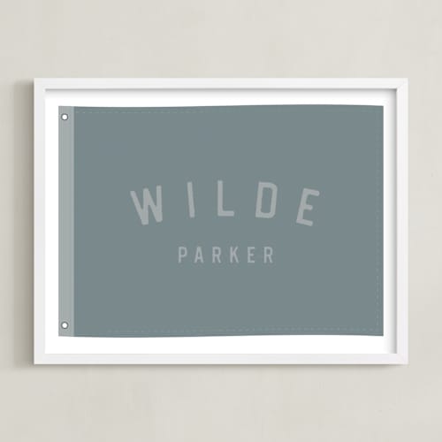 This is a denim personalized art for kids with standard by taylorVdesign called name flag