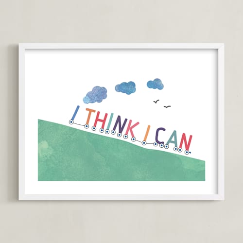 This is a grass green kids wall art with standard by R studio called you can.