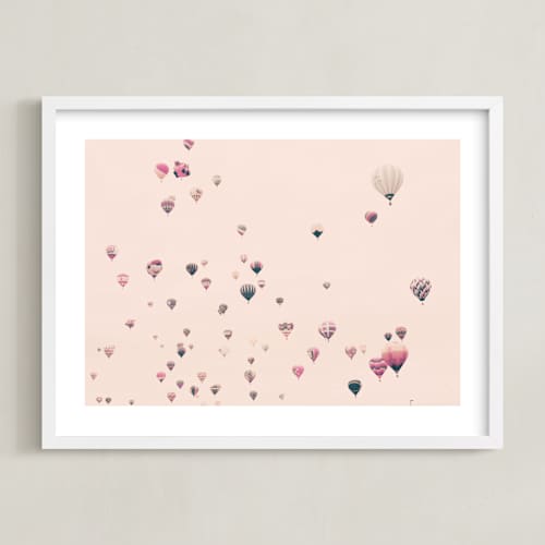 This is a pale pink kids wall art with standard by Caroline Mint called love is all around