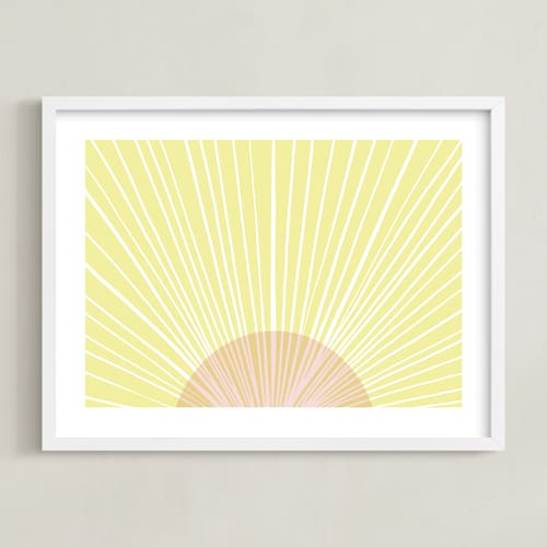 This is a sunshine kids wall art with standard by Kerry Doyle called pastel sunrise