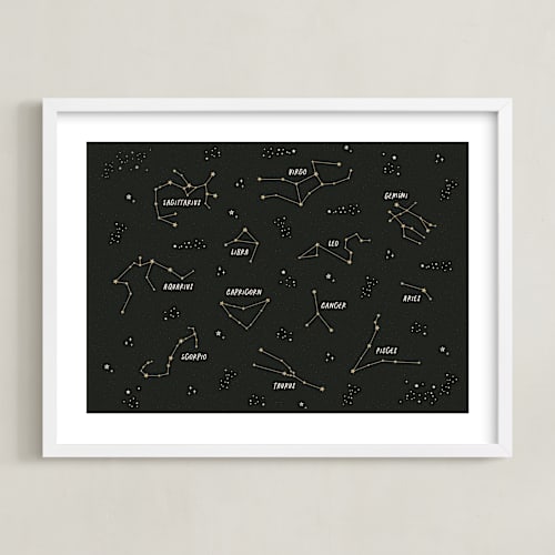 This is a midnight art with standard by Erica Krystek called signs
