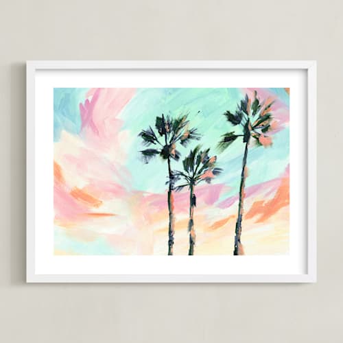 This is a sunset art with standard by Holly Whitcomb called ocean avenue