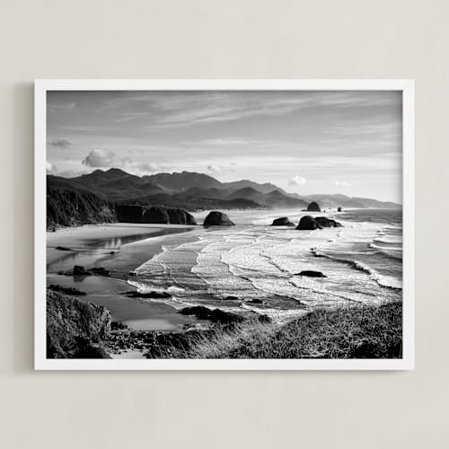 This is a black & white art with standard by Sea and Sky called coastline