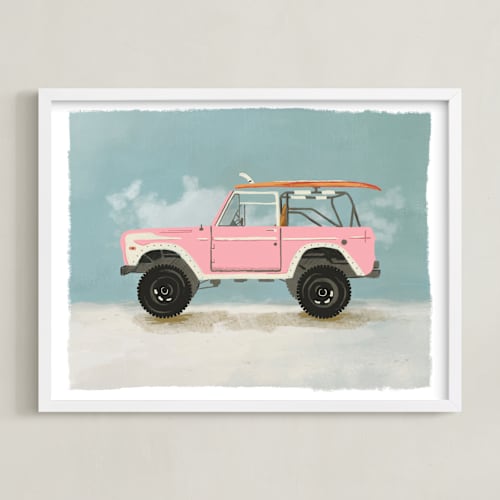 This is a coastal art with standard by Erin Kessler called surf pink