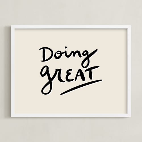 This is a off white art with standard by Erika Firm called doing great
