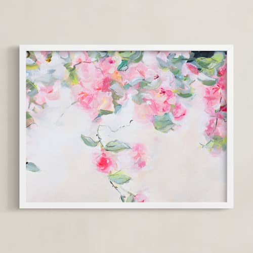 This is a floral pink art with standard by Arohika Verma called enchanted garden 2