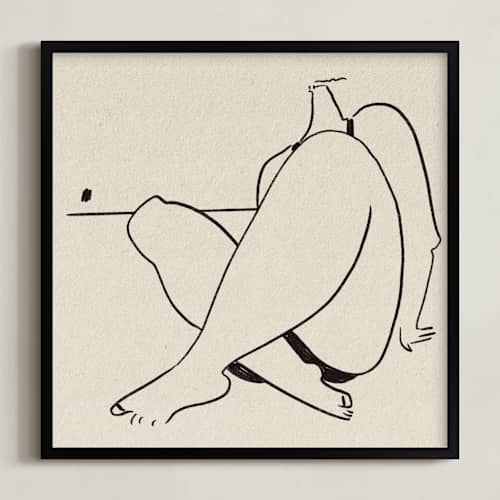 This is a ivory art with standard by Katie Spak called beach bum