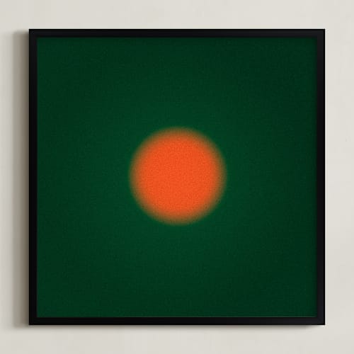 This is a vintage green art with standard by Arash Fattahi Acosta called sun in the dust. variations 4