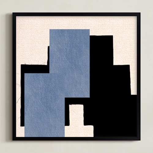 This is a allure blue art with standard by Debra Pruskowski called layered remnants 2