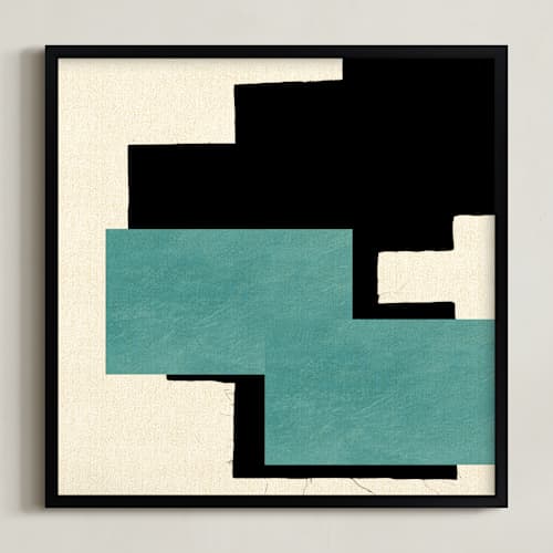 This is a glacier lake art with standard by Debra Pruskowski called layered remnants 1