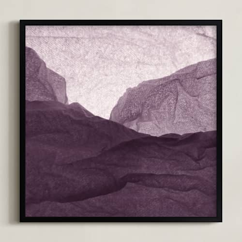 This is a aubergine art with standard by Shannon Kohn called paper napkin panorama i
