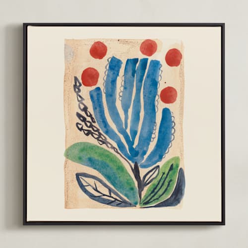This is a sea blue art with standard by Catilustre called magical plants n.1