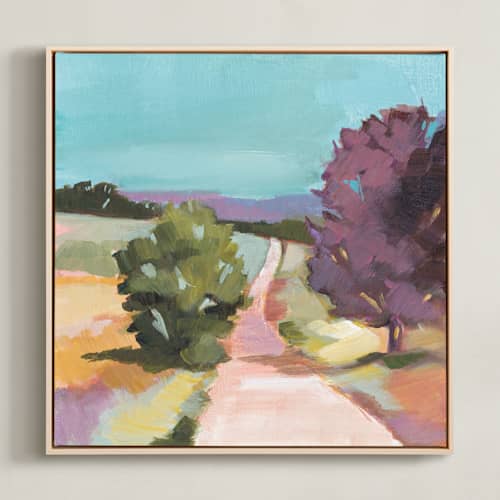 This is a cranberry yellow art with standard by AlisonJerry called cranberry trail 1