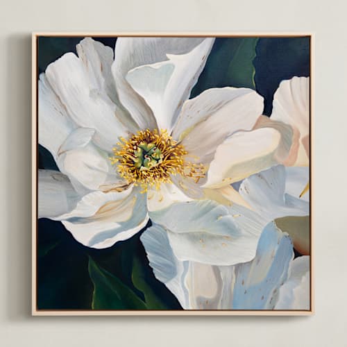 This is a pearl art with standard by Mandy Trimble Leonard called quiet strength in white