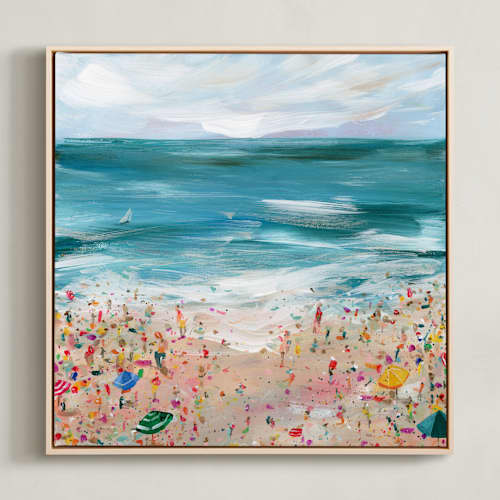 This is a turquoise art with standard by Lindsay Megahed called everyone had the same idea