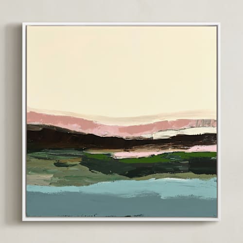 This is a pink art with standard by Caryn Owen called full moon tide