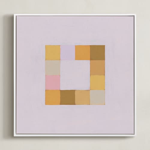 This is a honeysuckle yellow art with standard by Alisa Galitsyna called squares