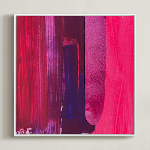 This is a neon magenta art with standard by Erin McCluskey Wheeler called even in the dark you are luminous