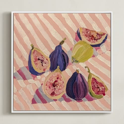 This is a british pink art with standard by Lisa Grizaniuk called figs and stripes 1