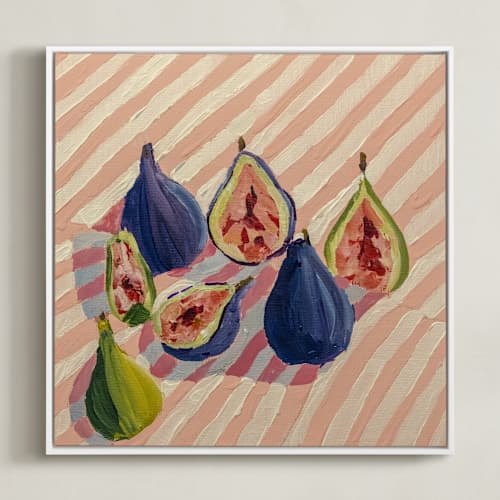 This is a british pink art with standard by Lisa Grizaniuk called figs and stripes 2