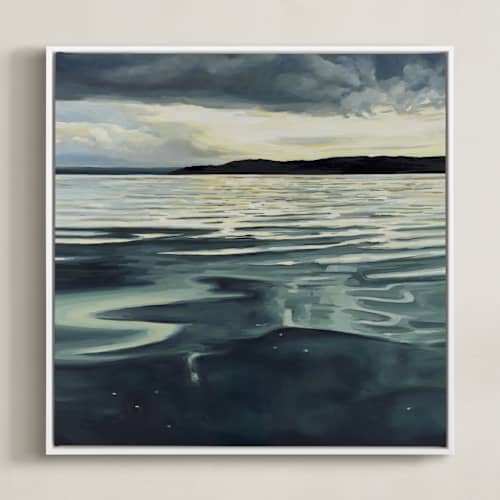This is a teal blue art with standard by Kelly Johnston called on the sound