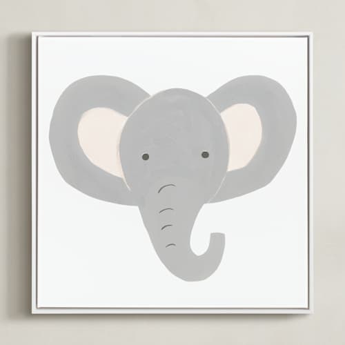 This is a grey art with standard by Teju Reval called animal faces 2
