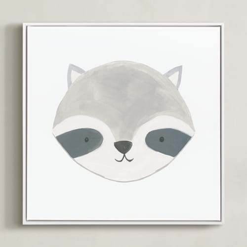 This is a grey art with standard by Teju Reval called animal faces 3