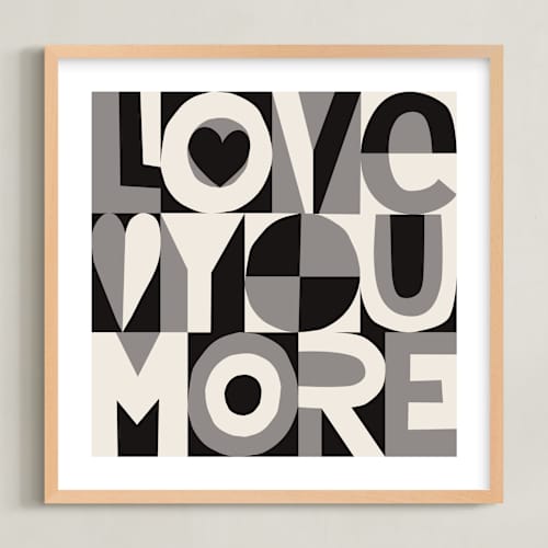 This is a film camera kids wall art with standard by Ampersand Design Studio called love you more