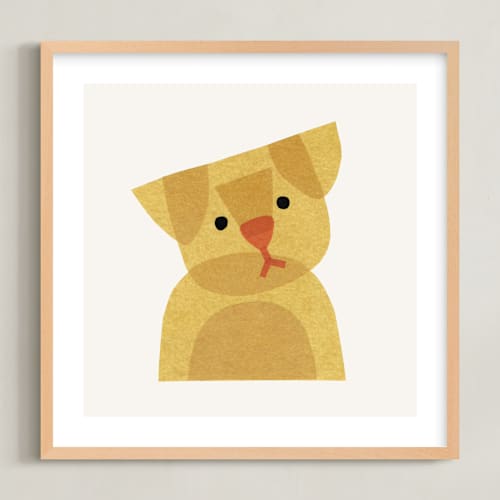 This is a golden nursery wall art with standard by Carrie Moradi called paper pets 2