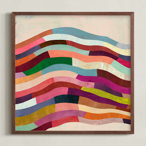 This is a cream art with standard by melanie mikecz called strata i