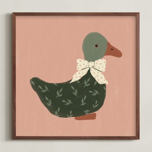 This is a blush nursery wall art with standard by Rachel Mattern called kindred friends 1