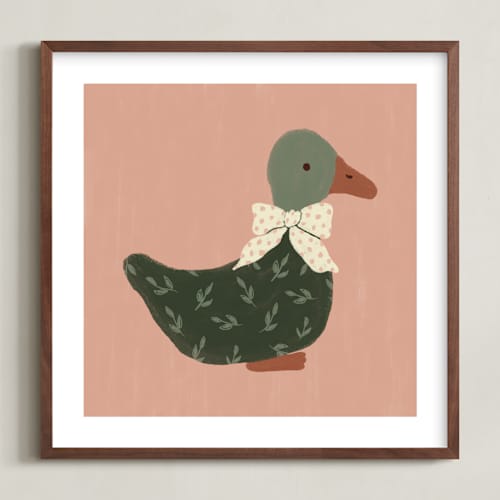 This is a blush nursery wall art with standard by Rachel Mattern called kindred friends 1