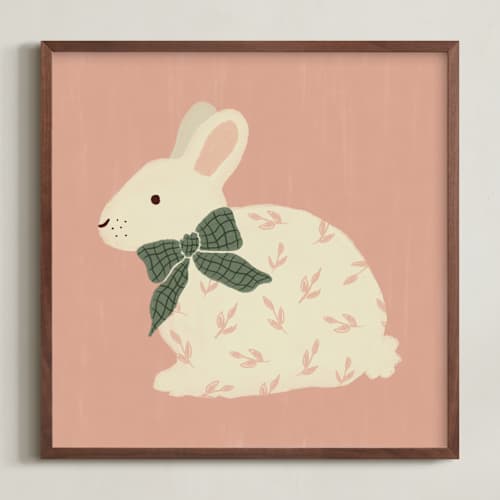 This is a blush nursery wall art with standard by Rachel Mattern called kindred friends 2