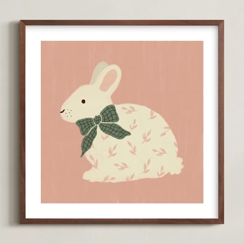 This is a blush nursery wall art with standard by Rachel Mattern called kindred friends 2