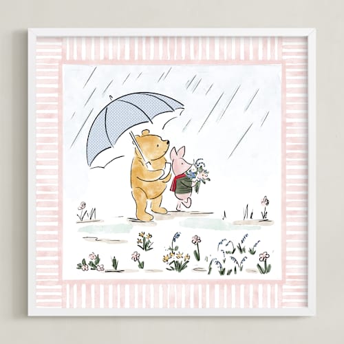 This is a spring disney art with standard by Jenna Holcomb called disney's pooh and piglet seasons ll
