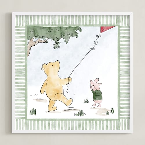 This is a summer disney art with standard by Jenna Holcomb called disney's pooh and piglet seasons lll