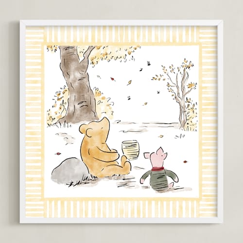 This is a autumn disney art with standard by Jenna Holcomb called disney's pooh and piglet seasons lv