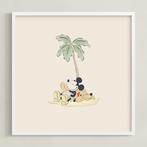 This is a sand disney art with standard by Sabrin Deirani called disney's mickey: a day by the sea 3