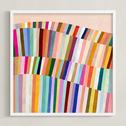 This is a vintage pink art with standard by melanie mikecz called all the colors 1