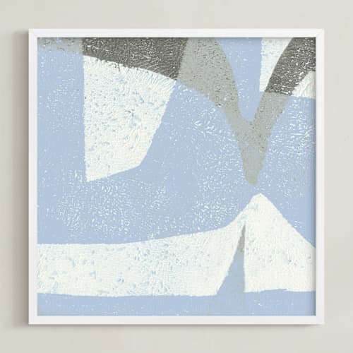 This is a cornflower blue art with standard by Carrie Moradi called tumbling 3