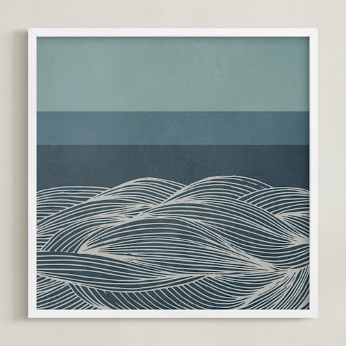 This is a blue whale art with standard by Lucrecia Caporale called deep sea