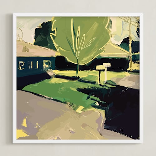 This is a kermit green art with standard by lisa Mundorff called hoodrat02