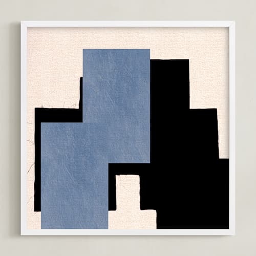 This is a allure blue art with standard by Debra Pruskowski called layered remnants 2